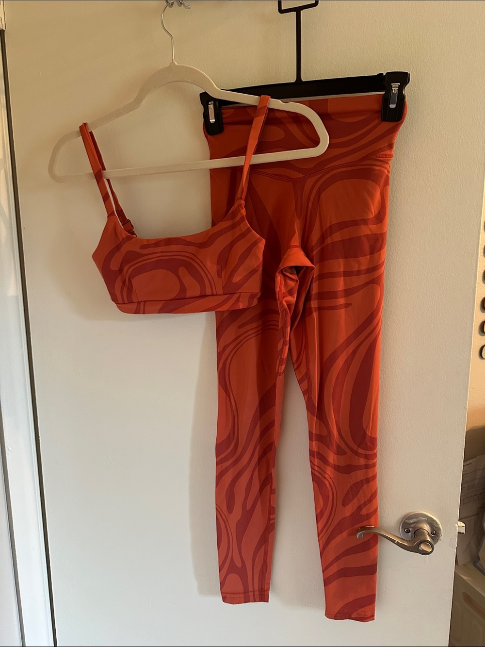 Vitality Orange Swirl Active Set - Sports Bra & Leggings